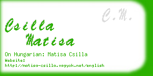 csilla matisa business card